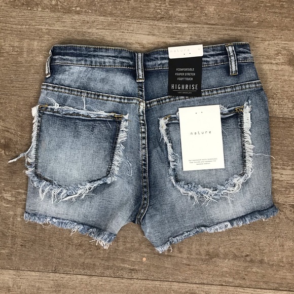 Stretchy High Rise Shorts by Nature Denim - Picture 2 of 3